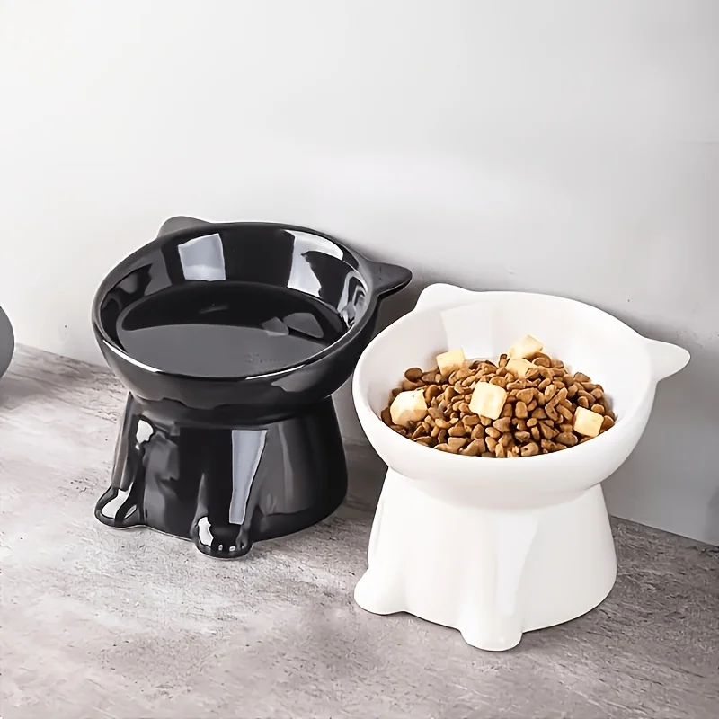 Anti-Spill Elevated Pet Feeding Bowl for Cats and Dogs - Designed to Protect the Cervical and Spinal Vertebrae