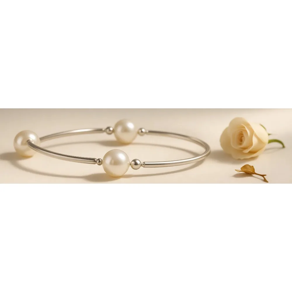 

Браслет с белым жемчугом для ежедневного ношения