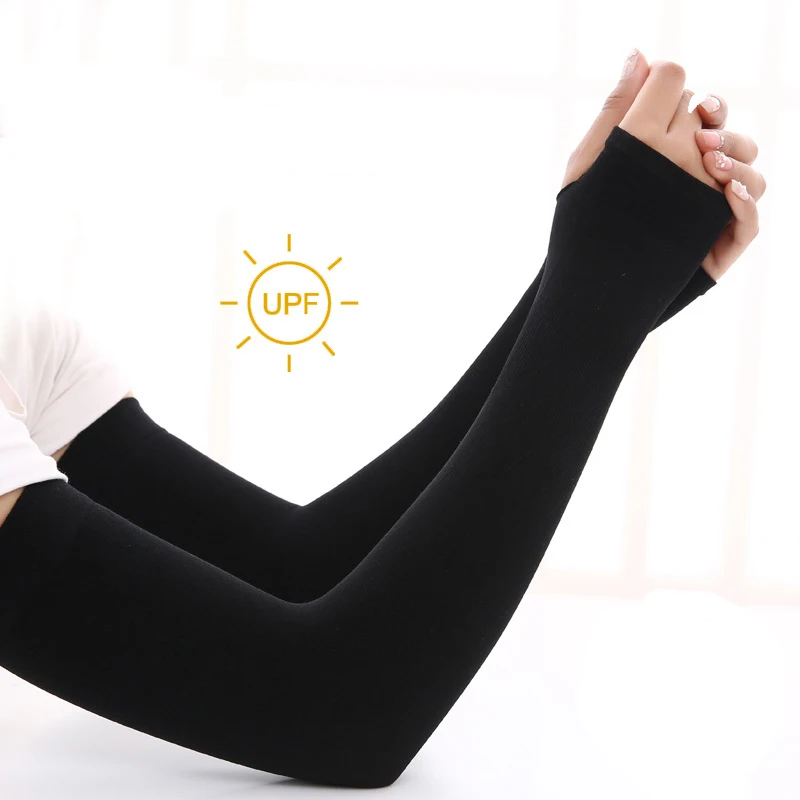 1 par respirável ciclismo mangas de gelo proteção solar uv para corrida esportes mountain bike protetor solar braço cobre