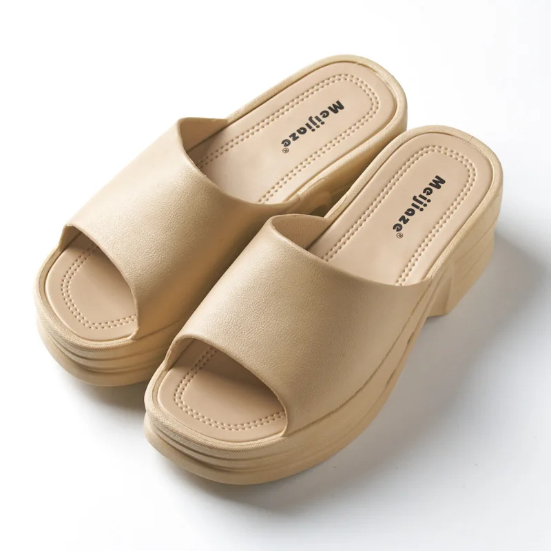 Summer Slip on Women Wedges Sandals Platform High Heels Fashion Open Toe Woman Slippers Comfortable Slides Ladies Casual Shoes