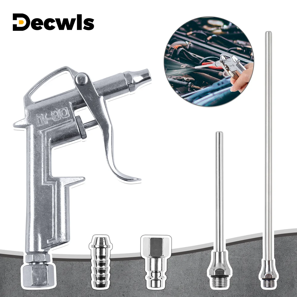 

Пневматический пистолет для продувки пыли 3 в 1, профессиональный продувочный пистолет из алюминиевого сплава, резьба 1/4 NPT, опциональный интерфейс EU/JP, бытовой пневматический инструмент,