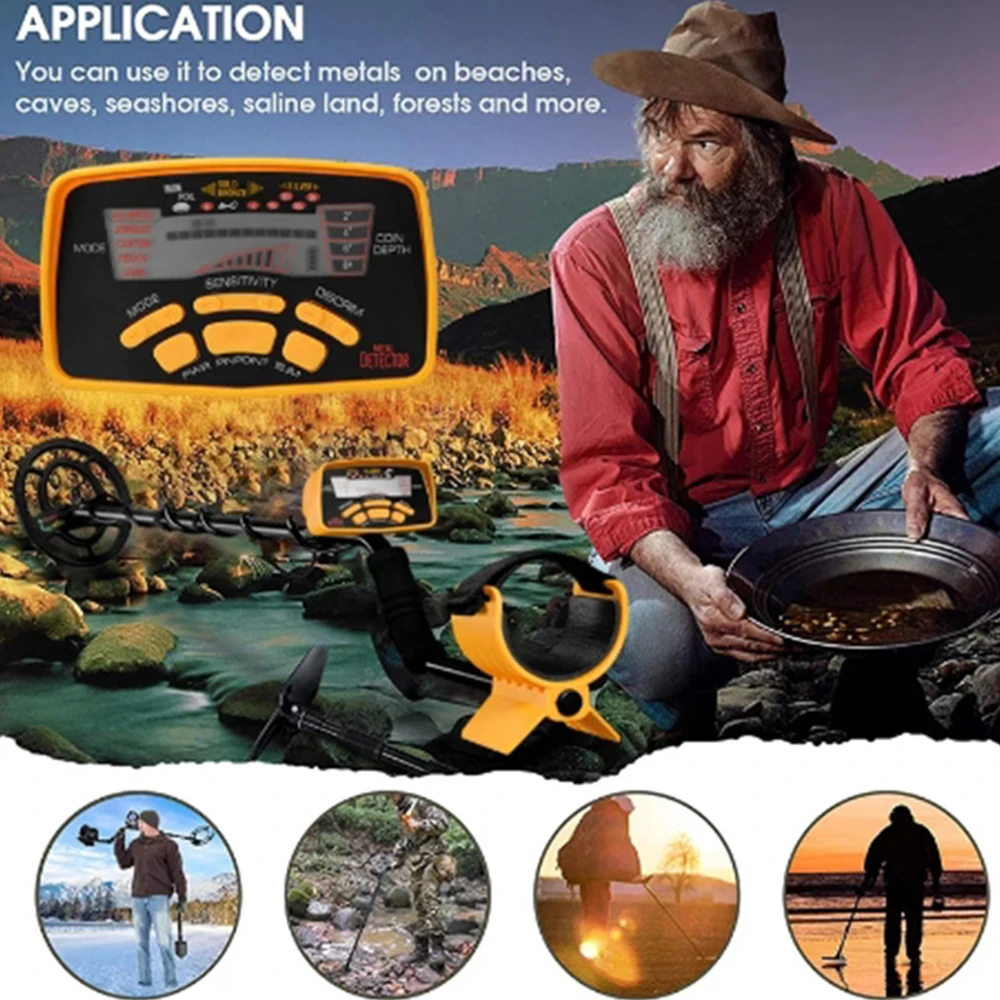جهاز كشف المعادن الاحترافي MD6250 للكشف عن المعادن تحت الأرض هنتر يكتشف المعادن ذات الأداء العالي