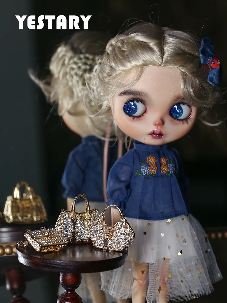 

Одежда для куклы YESTARY Bjd, сумочка для 1/6 Ob24, аксессуары для кукол Blythe, Модный Полный Алмазный мешок, миниатюрный предмет, игрушка для девочек