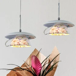 Nordic Ins Flower Cup Pendant Lights Modern Dining Room Hanging Lamp Kitchen Indoor Lighting Fixture Home Decor Loft Luminaire