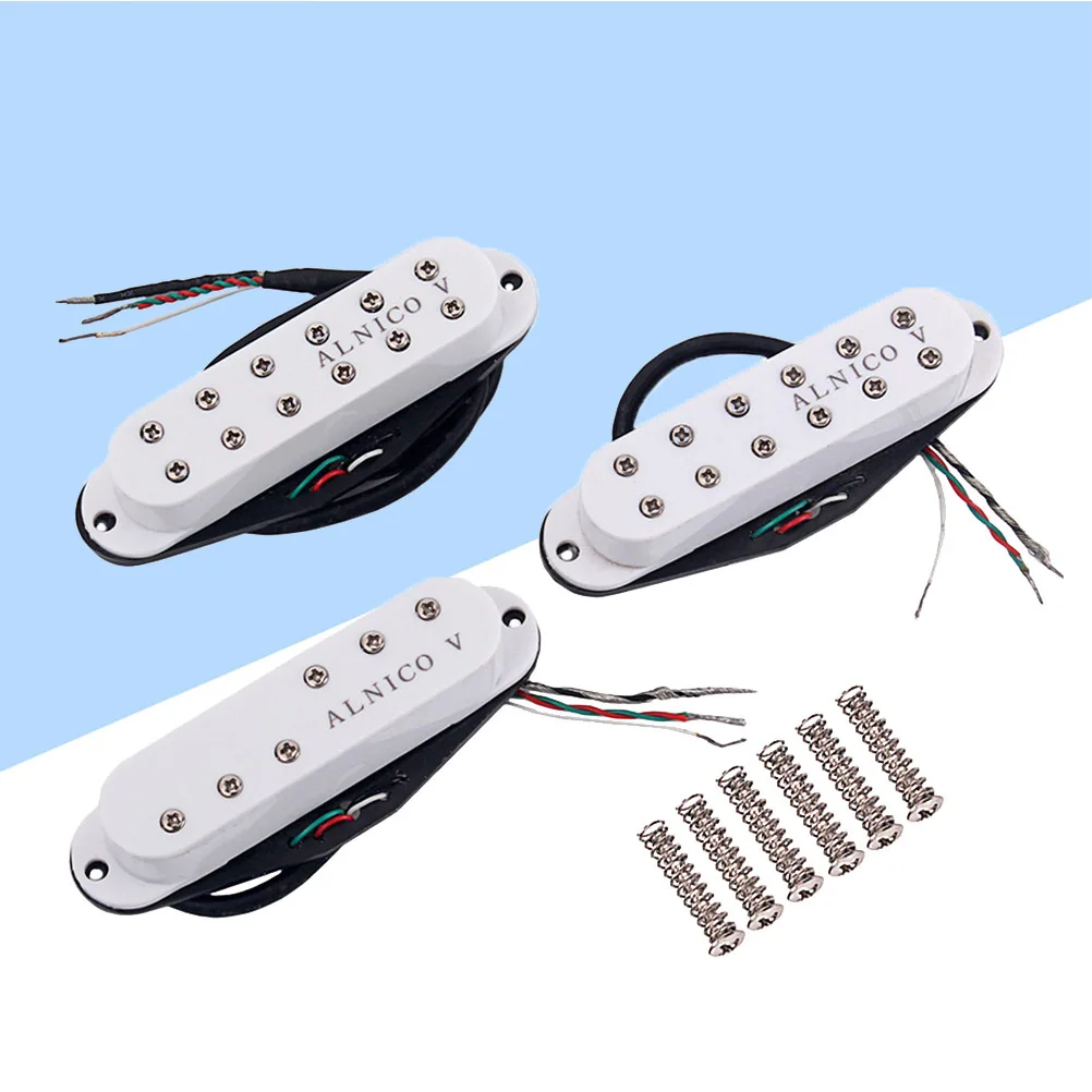 

3Pcs Mini V Single Coil Sss Guitar Pickups Humbucker for Guitar Bass Professional DIY Replacement Copper Wire Durable