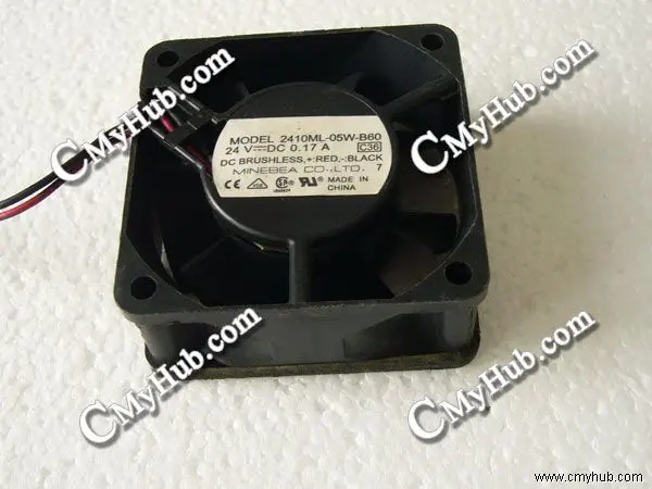 For NMB 2410ML-05W-B60 C36 DC24V 0.17A 6025 6CM 60mm 60X60X25mm 2Pin 2Wire Cooling Fan 2410ML-05W-B60 C36