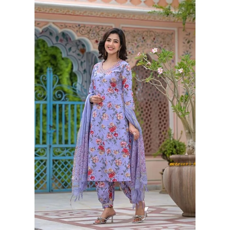 Hölgyek kurti palazzo vel dupatta állítsa Indiai esküvői salwar kameez ruhát