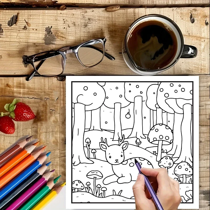 Coloring Book Sweet Relax for Adult Colouring Book, Birthday Day Gift, Back to School Supplies, Adults Cute Drawing Book view 6