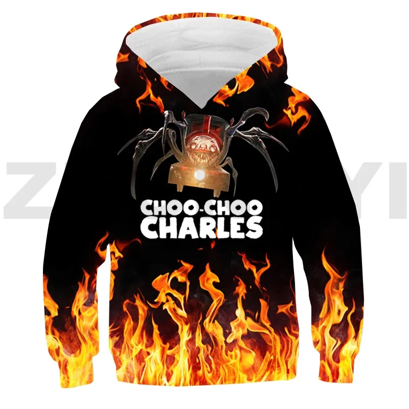 

Children Hot Game Choo-Choo Charles 3D Print Hoodie Daily Hip Hop Pullovers Girl Cute Cartoon Anime Clothes Boy Sport Streetwear