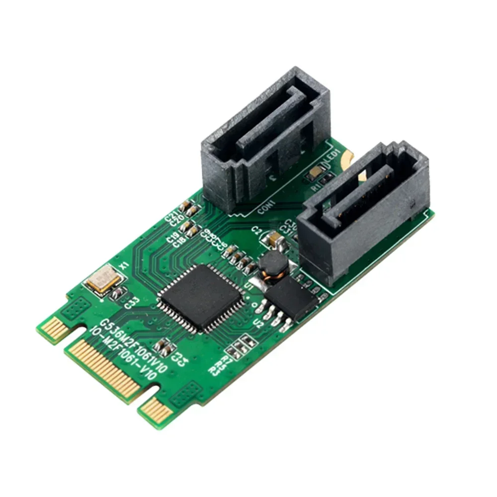 

M.2 B + M Key slot to 2 Port SATA 6G RAID Adapter controller Card Support win 8 10 RAID0/1