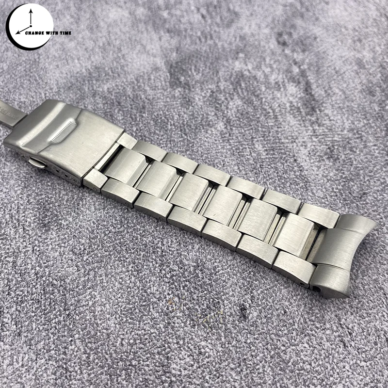 22mm Watch Strap Suitable for Seiko SNR025 SNR027 Diving Watch Case Stylish Folding Clasp Stainless Steel Bracelet