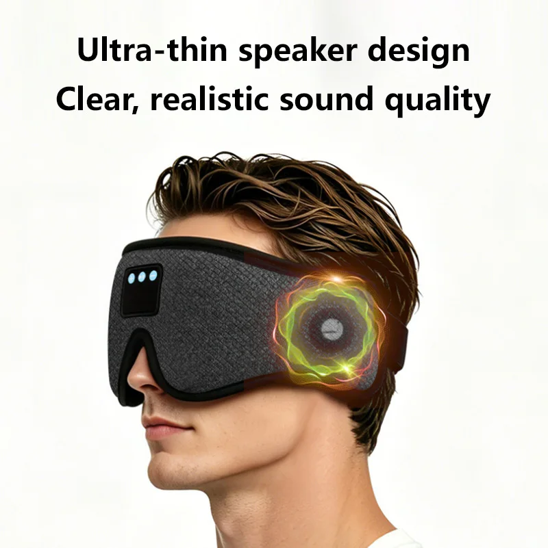 NEW Smart Wireless 3D Sleep Eye Mask Bluetooth5.4 HD Speaker White Noise Music Play Sleeping Music Headphone for Sleep Travel