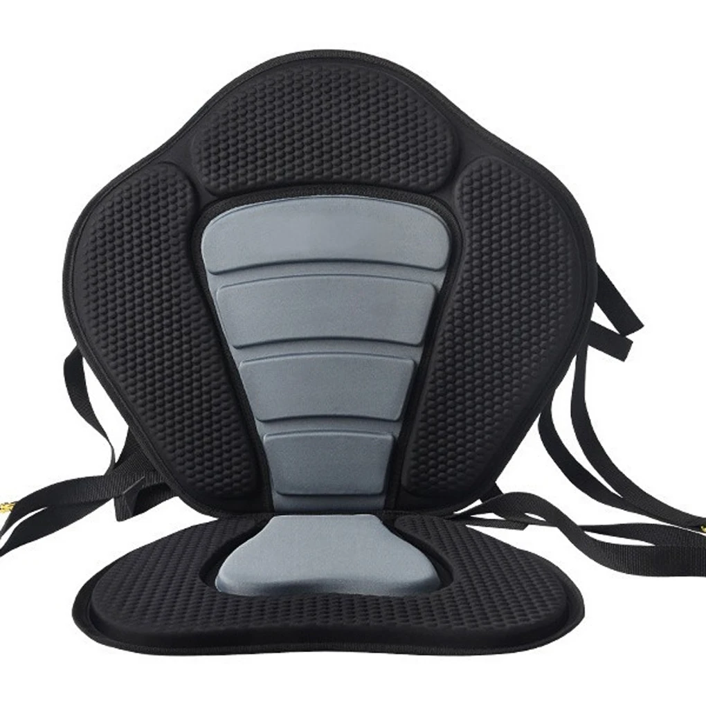 

Kayak Seat with Storage Bag Boat Backrest Adjustable Straps Cushion Rafting