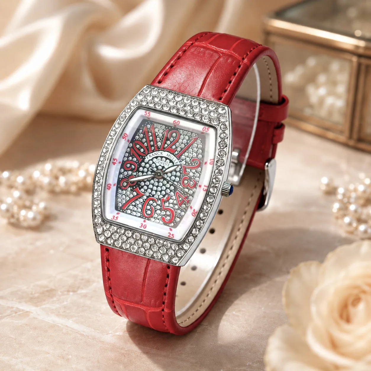1 piece of fashionable women's elegant luxury quartz watch, Valentine's Day gift, office, date