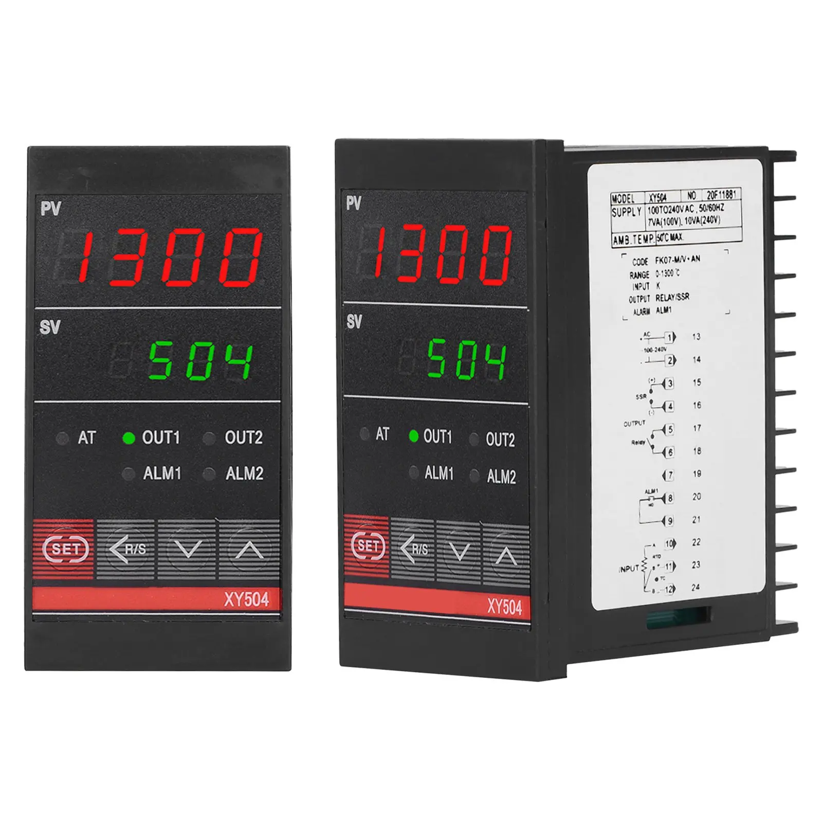 Intelligent PID Temperature Controller Industrial Heating Cooling Relay XY504 100‑240VAC