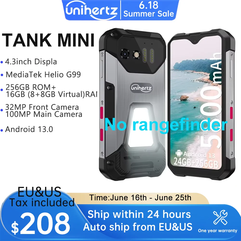 Прочный мини-телефон Unihertz 8849 Tank Mini1