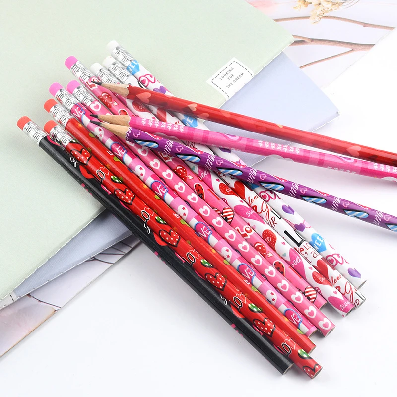 12Pcs Christmas Wooden Pencils Kids Halloween Party Favors Trick Or Treat Gifts Pumpkin Ghost Writing Stationery