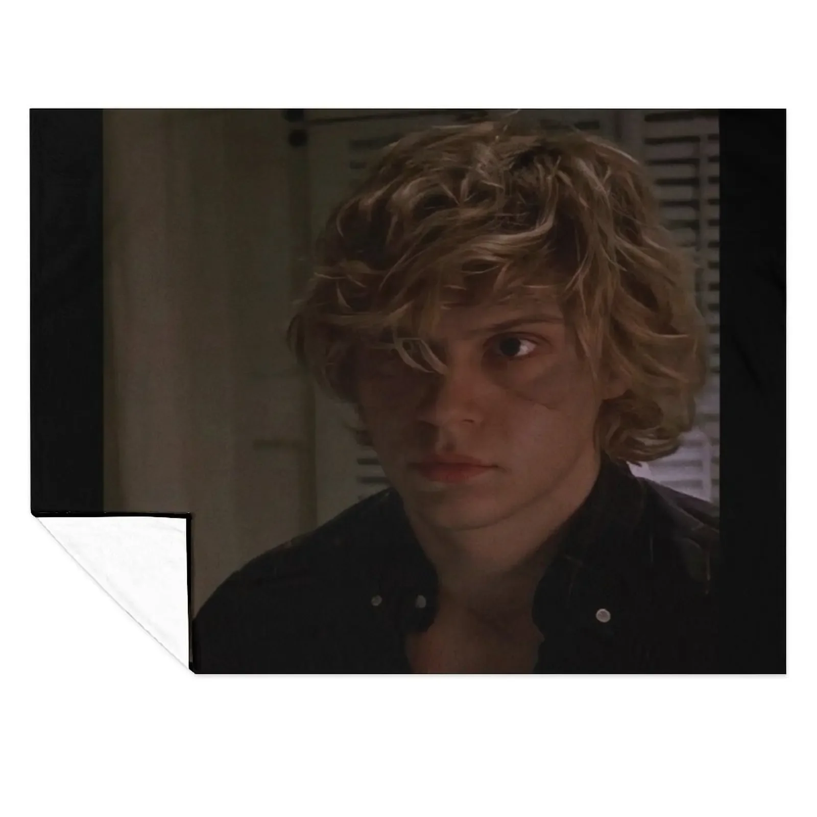 

Evan Peters Throw Blanket Bed covers Sleeping Bag Furrys Beach Blankets