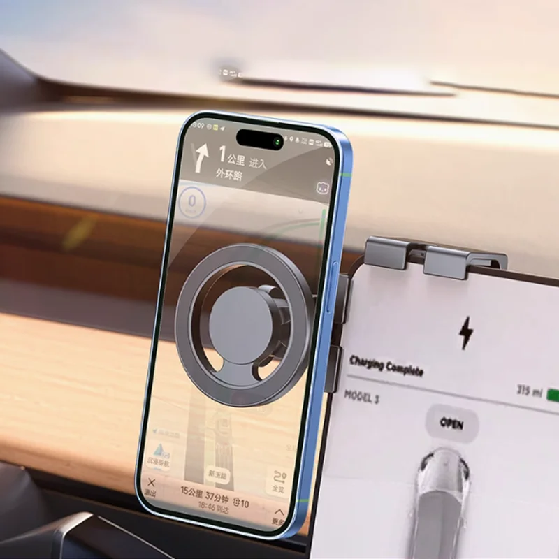 Magnetyczny uchwyt na telefon do wyświetlacza samochodowego Magsafe do Tesla Model 3 Highland Y Juniper BYD ATTO3