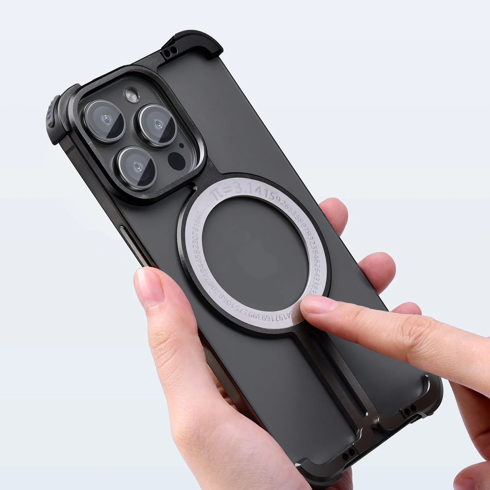 Eary Magsafe Phone Case for iPhone 15 Pro Max Frameless Slim 14 Pro Max Cover Magnetic Bumper AntiSlip Phone Protective Case