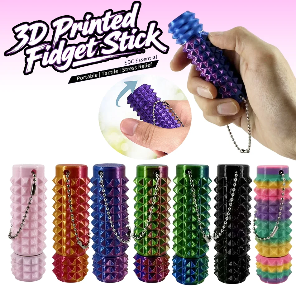 3D Printing Keychain - Reduce Stress Squeeze Pain Stim Fidget