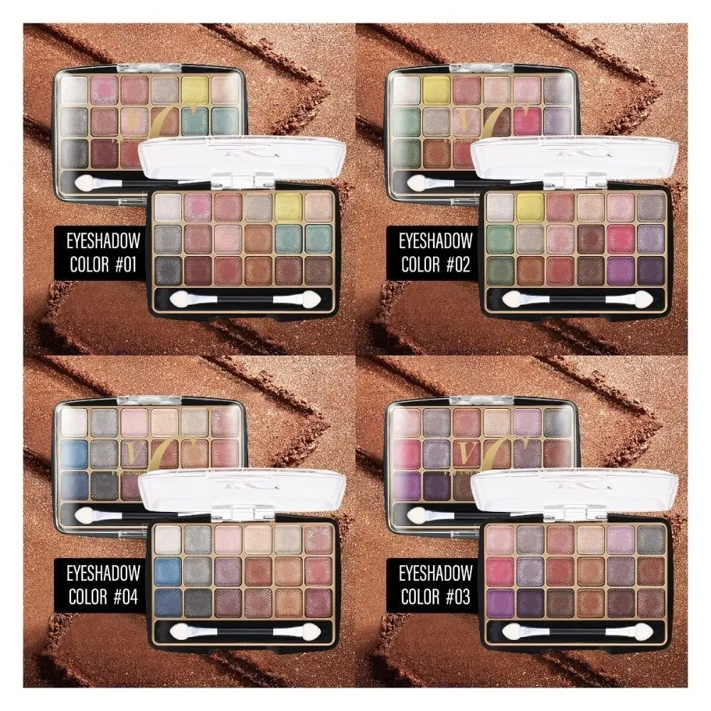 16 Farben schimmern Lidschatten Palette Erdton glänzend perlmutt farbene Augen platte wasserdicht Erd farbe Make-up-Tool Frauen