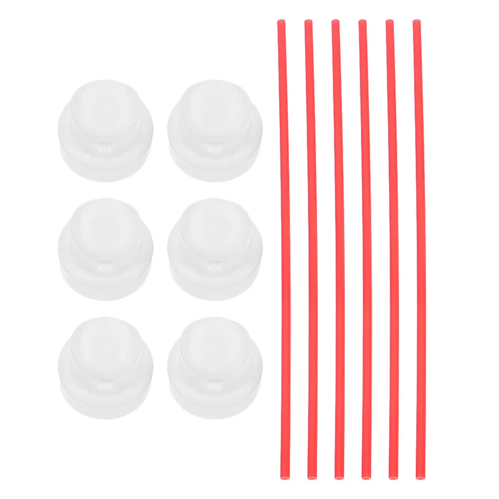 6 Sets Aerosol Nozzle Straws for Cans Hydroponic Net Cups Replace Tip Extension Tubes Pvc Spray Replacement Parts Tips