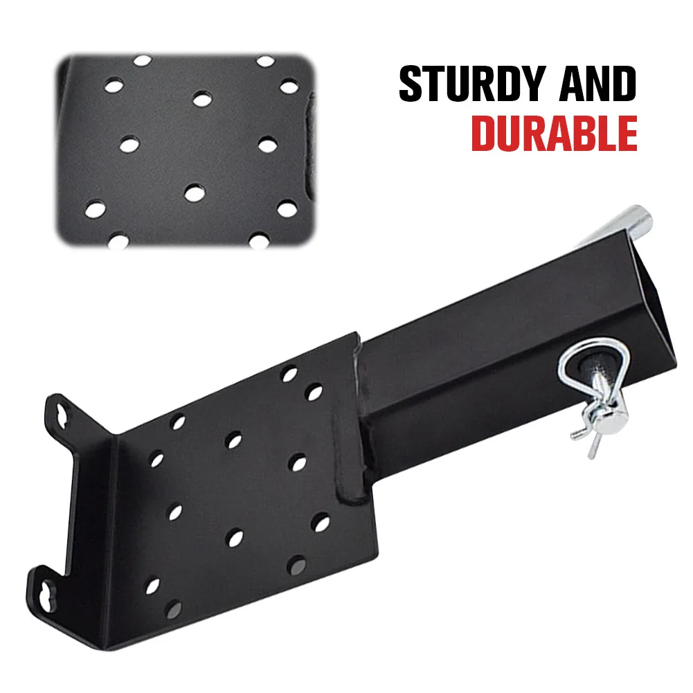 

Winch Mounting Bracket Carbon Steel Trailer Hitch Mounting Plate Wear Resist Truck Pickup Winch Stand for Car Accessories