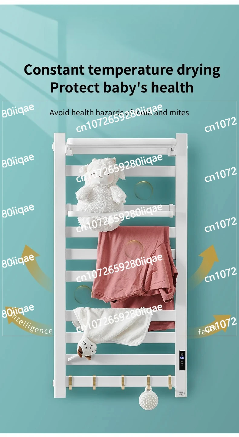 Towel Rail Swing Heated Towel Rack Modern Minimalist Design Wall Mounted Electric Radiator Bath Towel Dryer Electric Heated