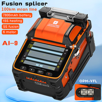 AI-9 SM & MM Multi-Language FTTH Fiber Optic Splicing Machine Optical Fiber Fusion Splicer