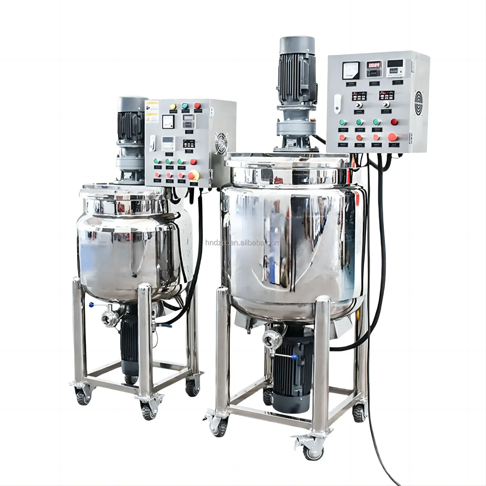 DZJX 50L 100L Vacuum emulsifier for lotion cream 3000l emulsifier homogenizer  200kgs mixing heater with homogenizer