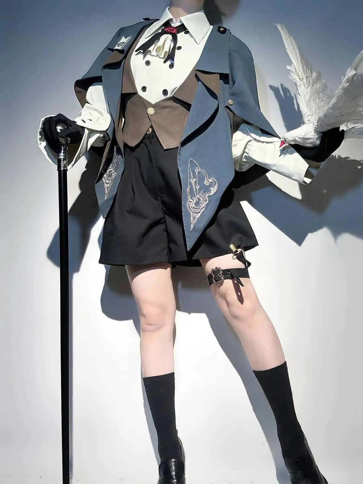 

Narrative Poem Lolita Suit European Style Daily Young Cute Boy Wangzi Costume Tops Waistcoat Cloak Shorts Cos Cosplay Hanfu