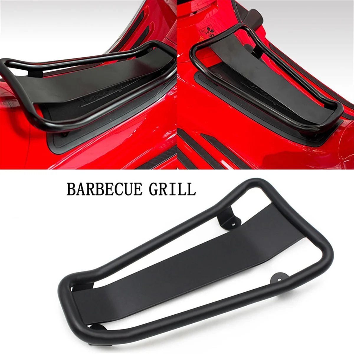 Engenioso motocicleta churrasqueira pé rack copo de água rack médio para vespa primavera sprint 150 2023 2024 pretodurável