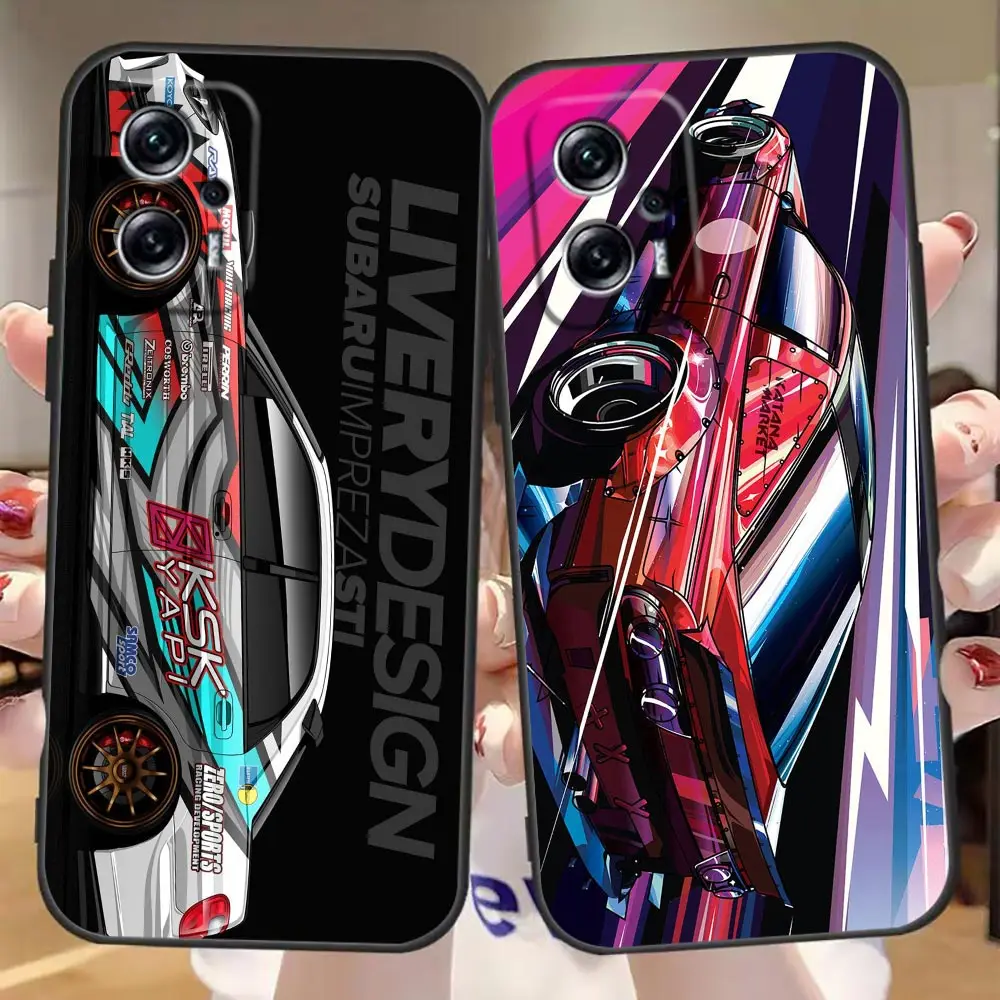 Tokyo Sports Car JDM Drift Phone Case For Redmi Note 12 11 10 9T 9S 9 8T 8 7 6 A1 GO Pro prime 5G 4G Case Funda Coque Shell Capa