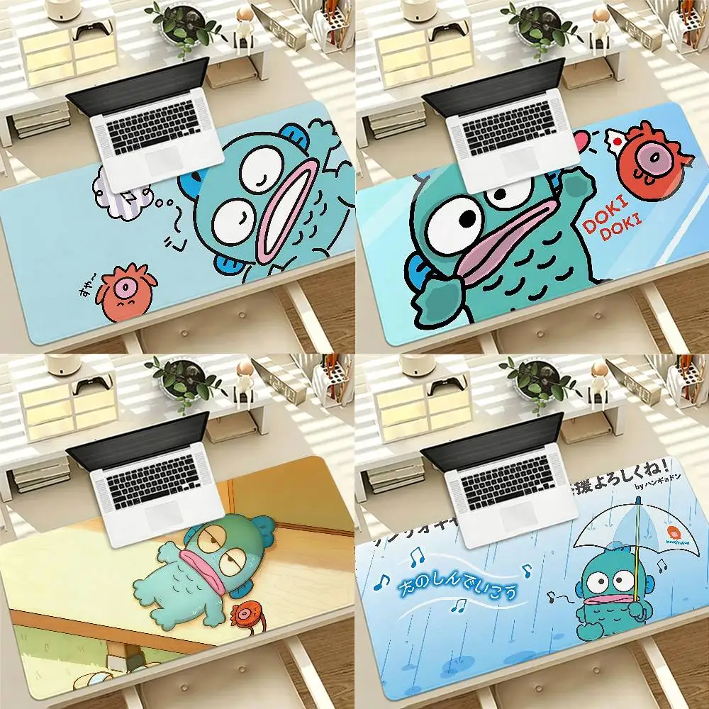 Kawaii H-HANGYODON Gaming Mouse Pad Non-Slip Lock Stitched Edge Large Office Desk Mat For Computer And Keyboard