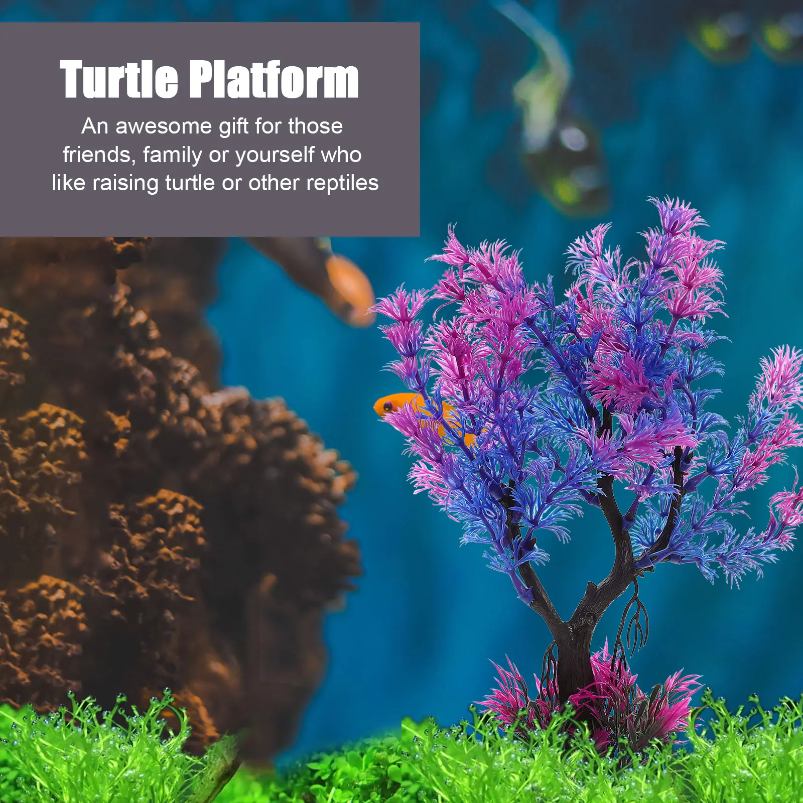 

Aquarium Plants Plastic Fish Decorations Lifelike Artificial Plants Fine Craftsmanship Fade Resistant Long Lasting Aquarium
