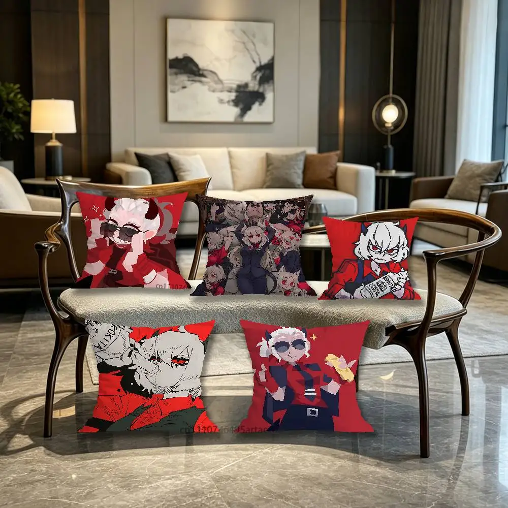 Modeus H-Helltaker Custom Access Pillow Case Living Room Sofa Cushion Cover Suitable For Home Bedroom Room Decoration