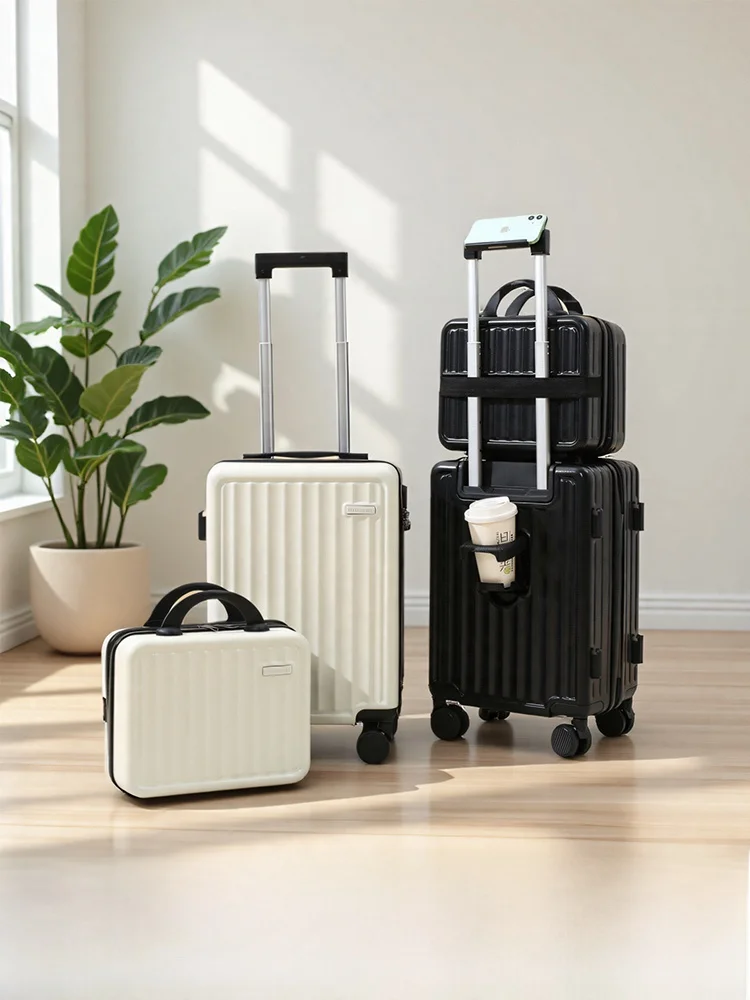 2025-new-carry-on-lage-20-inch-mother-daughter-suitcase-travel-password-boarding-plane-bag-abs-pc-material-ex