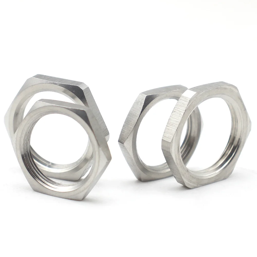 304 Stainless Steel Hex Thin Lock Nuts M8 M10 M12 M14 M16 M18 M20 M22 M24 M27 M30 G1/8