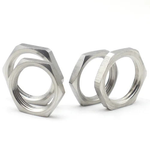 Imagen 2 del producto Tuercas de bloqueo delgadas hexagonales de acero inoxidable 304 M8 M10 M12 M14 M16 M18 M20 M22 M24 M27 M30 G1/8 ""-G1-1/2"" Accesorios de tubería de rosca fina