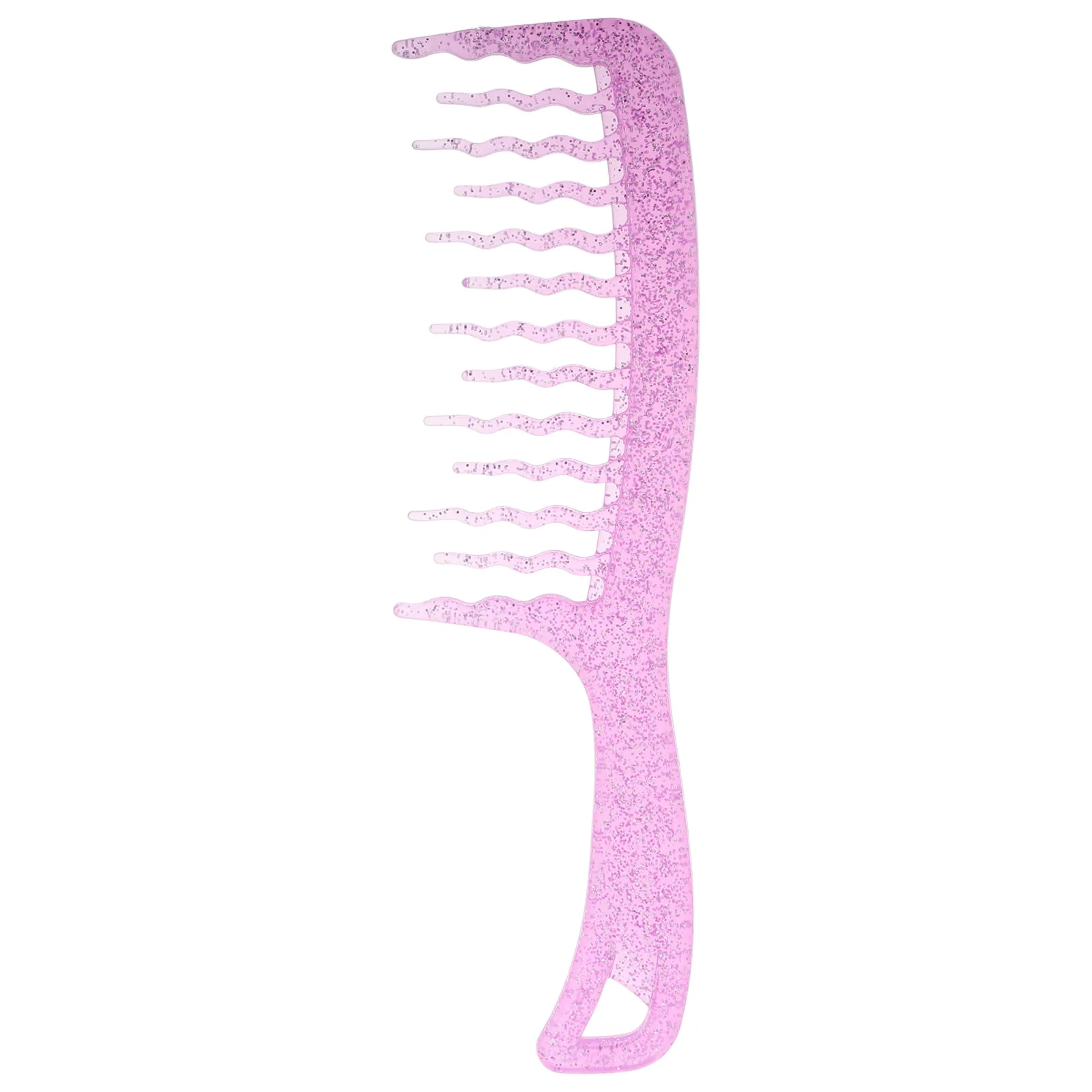 

Sparkling Transparent Wide Tooth Comb for Women Men Curly Hair Detangler Gentle Styling Tool Home Salon Portable Hairdressing