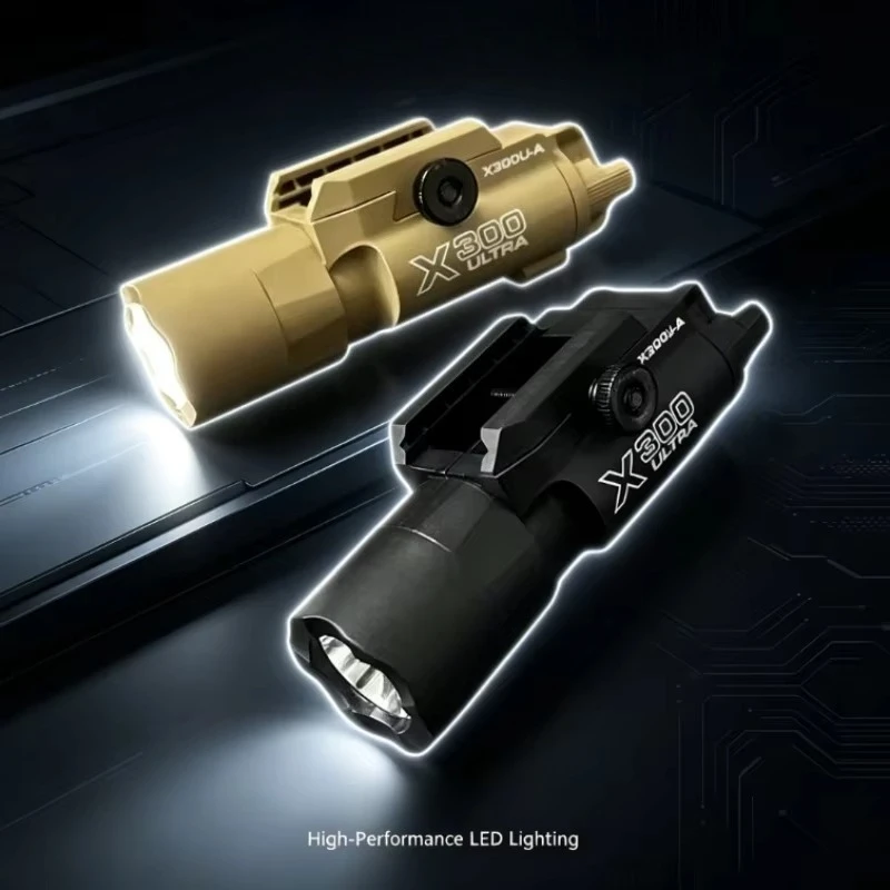 X300U-A Waterproof Rail Attached LED Flashlight High Lumen Hand Lamp Two Color Options Outdoor Camping Supplies