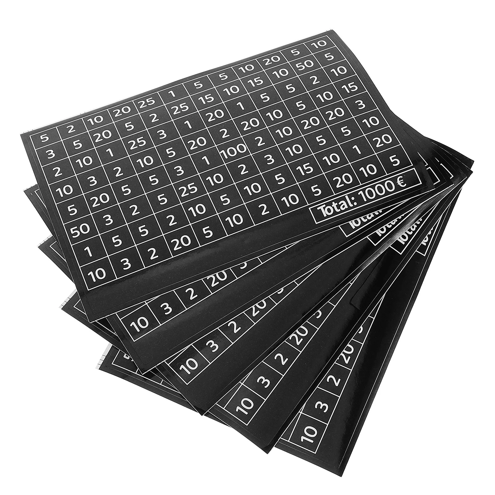 

50Pcs Coin Box Stickers Euro Savings Tracker Sheets Money Saving Challenge Labels for Cash Jar Budget Planning Tools