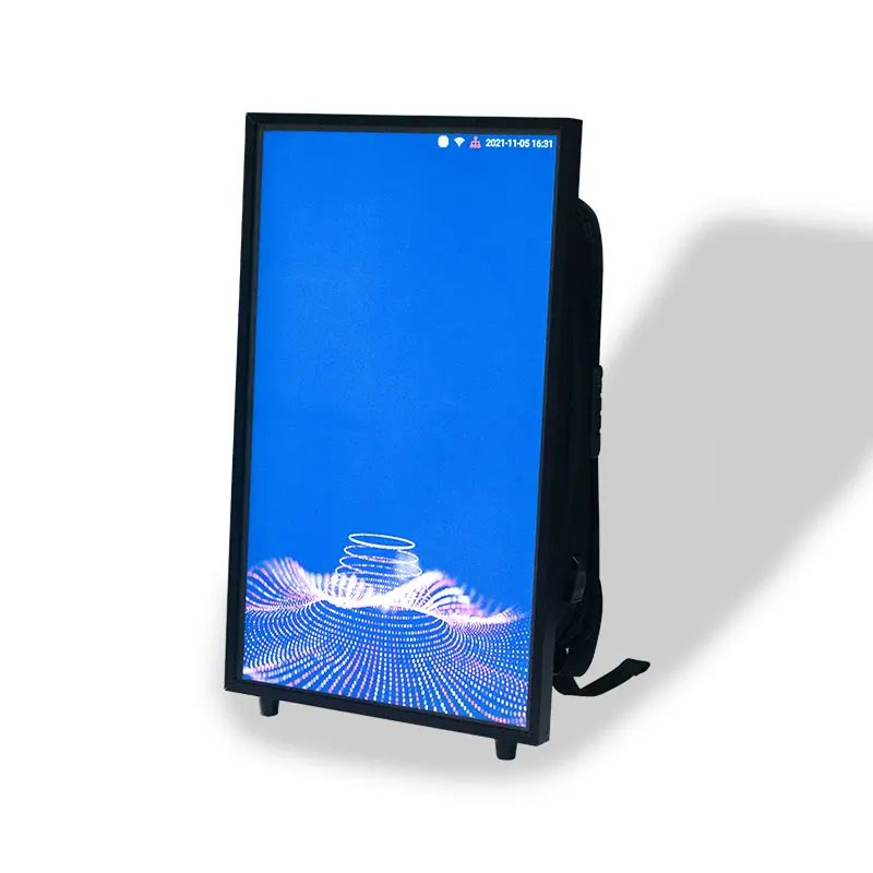 32 Inch Human Walking Backpack Billboards Android LCD Screen Advertising Displays player machine Digital Signage Mobile