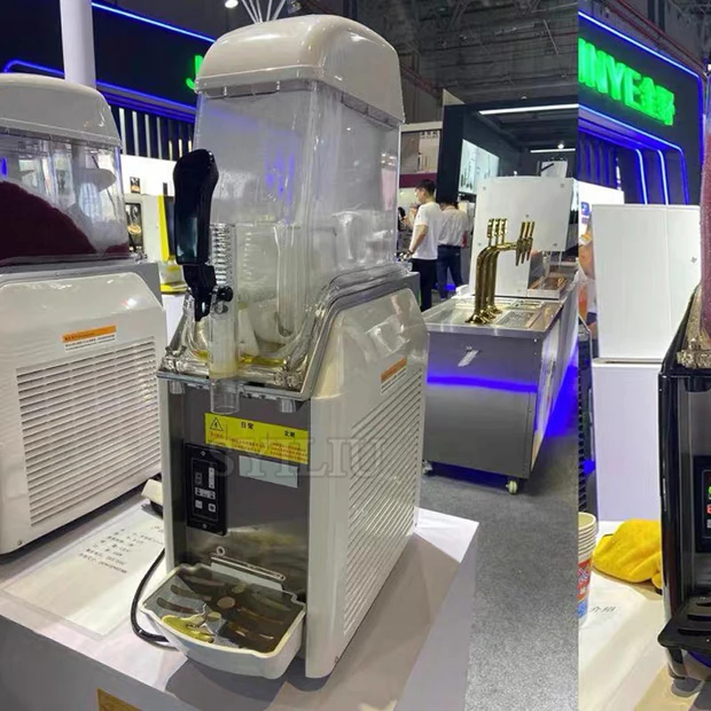 Image of Schneeschmelzmaschine, kommerzielle Slushy-Maschine, Frozen-Drink-Maker für Getränkeläden, Bars, Heimgebrauch, einfach zu bedienen, 12L