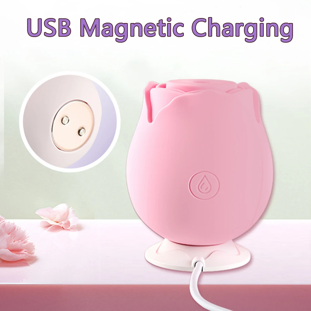 قوية مص الورد هزاز مصاصة البظر للإناث البظر عن طريق الفم محفز الحلمة G-بقعة النساء معدات الاستمتاع واللعب الجنسي الكبار