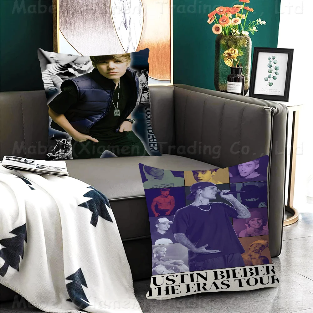 Popular Singer Justin Bieber Cushion Cover Decorative Pillow Sofa Home Decor Case Pillow Cases