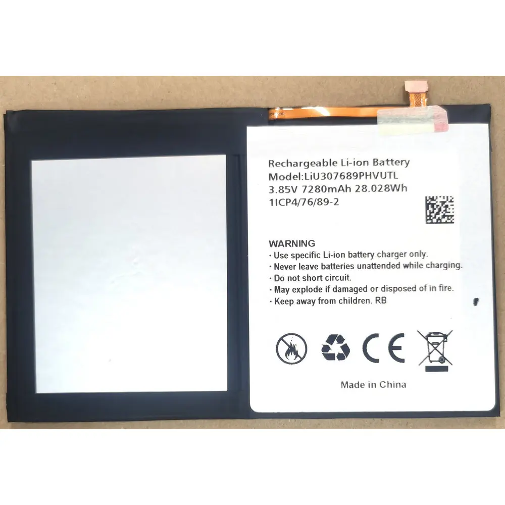 

LiU307689PHVUTL High Capacity Replacement Battery for Blackview Tab 13 7280mAh 3.85V 1ICP4/76/89-2