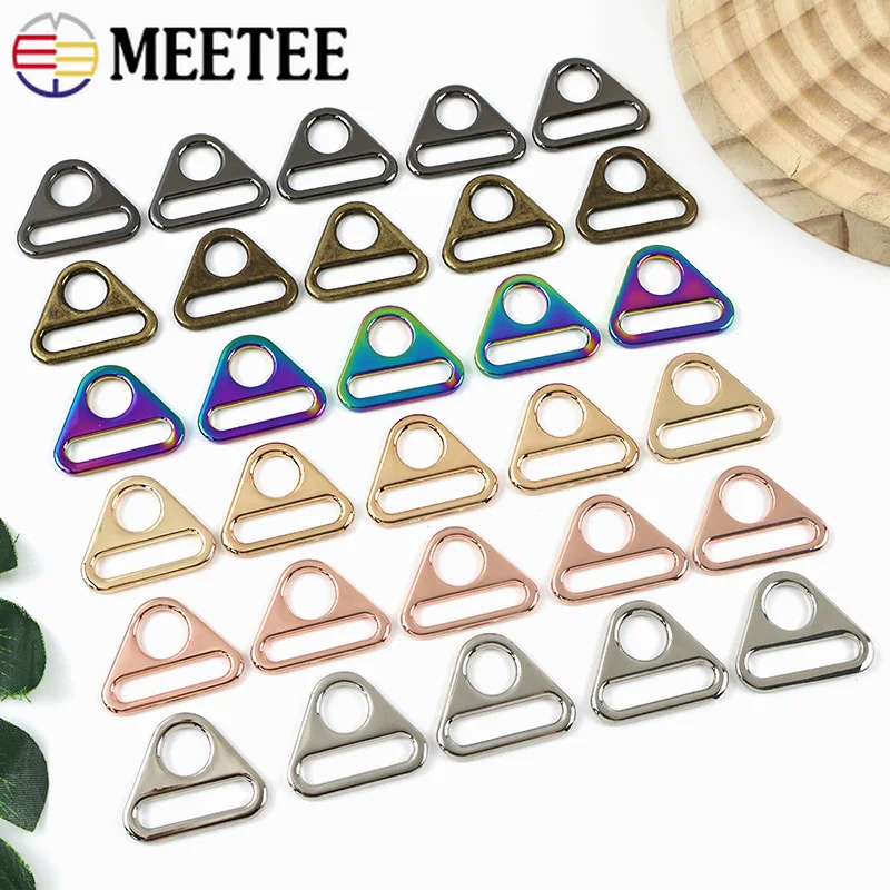 

10/20Pcs 20-38mm Metal Triangle Ring Buckle for Bag Strap Pet Collar Bikini Swimwear Clasp Connector Adjust Hardware Supply Kit