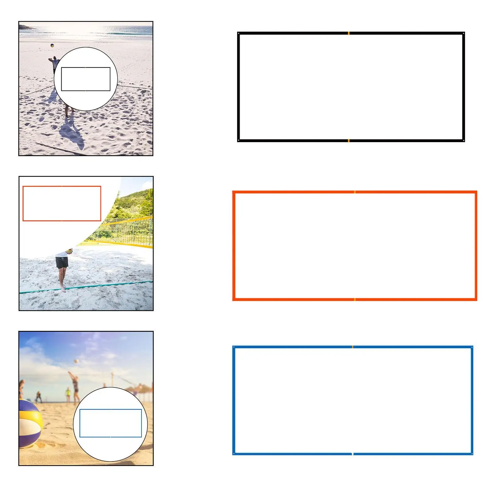 

Beach Volleyball Line for Sand Marker Professional with Sand Anchor Gifts
